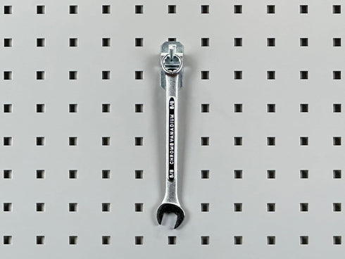 Triton Products 51013 LocHook 1/2-Inch Single Rod 30-Degree Bend Zinc Plated Steel Pegboard Hook, 5-Pack, Silver