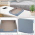 Leather Letter Tray, Luxury Desk Organizer for Mail, Paper, Files, Grey