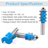 3PCS Set, 1/2" Architectural Molding Router Bit Shank, Corner Rounding & Edge-Forming for Woodworking Milling