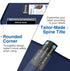 Sooez 30-Pocket Binder with Plastic Sleeves, 8.5x11" (Navy Blue), Heavy Duty Art Portfolio Folder for Document Organizer
