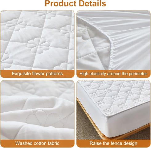 VOPHIA (2, 36 80inch) Waterproof Hospital Bed Sheet Mattress Cover Protector Hospital Grade Incontinence Protection
