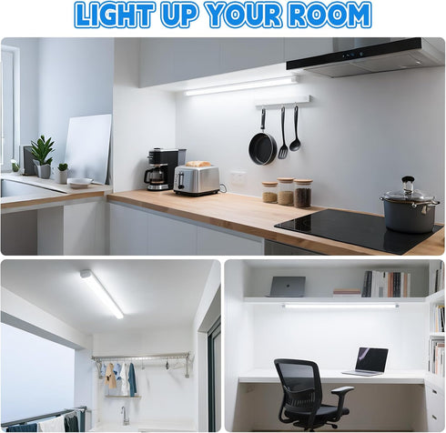 24 Inch T8 10W(24W 1120LM, 5000K F17T8 2 Pack Romwish LED Tube Light, Equiv.), Daylight, Type A+B Plug & Play