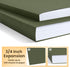 SUNEE 25 Pack Hanging File Folders, Reinforced Letter Size with Adjustable 1/5-Cut Tabs for Bulky Files, Standard Green