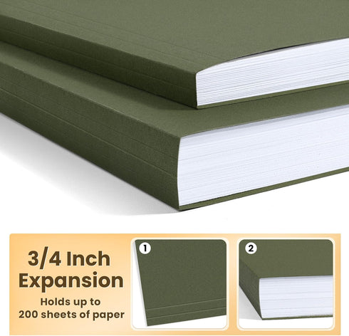 SUNEE Hanging File Folders, 6 Pack, Letter Size with 1/5-Cut Tabs, Ideal for Home and Office Organization