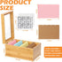 DLUGOPIS 4x6 4 150 25 2 Index Card Holder with Dividers Bamboo Index Card Organizer Box Compartments Flash Cards Holder