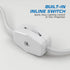 OHLECTRIC Set 8 18/2 SPT-1 White Lamp Power Cord with Rotary Switch, Ft AWG Replacement Wire, Stripped & Tinned Ends