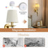 MEYIAENGIE Set 2, 15 Wireless Lights for Wall Indoor of Rechargeable LED Wall Lamps with Remote Control, RGB Colors