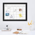 Navaris Framed Calendar Whiteboard for Wall, 18" x 24" Magnetic Dry Erase Monthly Planner, White Board with Frame,