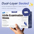4 100 Supmedic Nitrile Exam Gloves, Mil Pcs, Powder-Free Latex-Free Cooking Food-Safe Disposable Medical Gloves, Blue