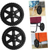 2pcs Garneck Heavy Duty Replacement Wheels for Shopping Cart Stair Climbing Cart Rolling Accessories Black Rubber Foam