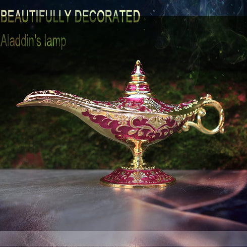 LIABI Legend Aladdin Lamp Magic Genie Wishing Light, Classic Arabian Nights Costume Props Lamp Table Decor for Home