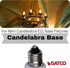 Satco 6.5W T6 Bulb, 3000K 120 Commercial, LED Mini Candelabra Frost Finish, Soft White, Volt, Residential Indoor