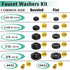 158 Pcs Faucet Rubber Washers and Garden Hose Gasket Assortment Kit for Assorted Outdoor Faucets Stem Worn and Plumbing Garden Shower Hose Washer Seal Repair
