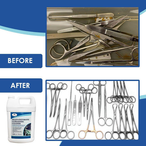NORTHWEST ENTERPRISES Multi-Enzymatic Ultrasonic Cleaner Solution, Concentrated for Surgical Instrument Reprocessing