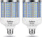 2 Pack 280W Equivalent LED Corn Light Bulb, 4000 Lumen 6500K Cool White Daylight, E26/E27 Medium Base