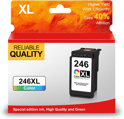 CL-246XL Color Ink Cartridges Replacement for Canon 246 XL CL-246XL High Yield Compatible with iP2820, MG2420, MG2924,