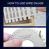 Professional Wire Gauge Measuring Tool - Set of 2, Stainless Steel Metal Thickness Gauge & Dual-Sided Round Gauge