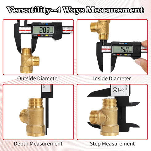 Digital Caliper - Esydon Upgraded 6 Inch Measuring Tool, Electronic Ruler with Large LCD Screen