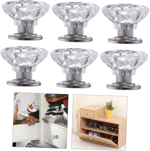 6pcs Angoily Knobs for Bedside Cabinets Lightweight Replacement Handles for Storage and Dressers