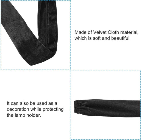 1.97" 6Ft 1 PATIKIL x Chandelier Chain Cord Cover, Pcs Velvet Cloth Fabric Chain Sleeve for Chandelier, Wires Swing