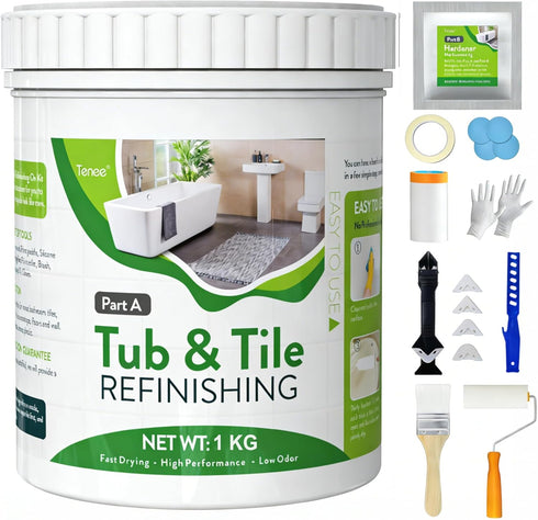 35oz White Tub and Tile Paint, Tub and Tile Refinishing Kit with