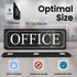 The Office Door Sign with Bigger Letters - Bright Acrylic Self-Adhesive Sign 9×3 in for Home or Business
