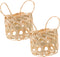 HOODANCOS 2pcs Woven Lampshade Rustic Pendant Light Cover for Home Decor for Table