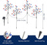 4th 20 2 4 Pack Lewondr of July Decorations Solar Garden Lights, Outdoor Red Blue White Star Solar Lights, Waterproof