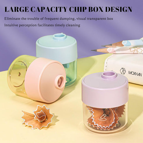 Pencil Sharpeners, 3 Pcs Manual Sharpener for Kids & Adults, Portable Classroom Pencil Sharpener for School Office