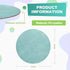 Round PU Mouse Pad, Leather Mouse Pad with Stitched Edge, Non-Slip Waterproof for Computers, 9 x 9 Inch (Light Blue)