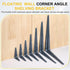 4 5 Inch, 20Pcs uxcell Shelf Brackets x Iron Metal Floating Shelf Bracket Wall Corner Angle Shelving Bracket for Wall