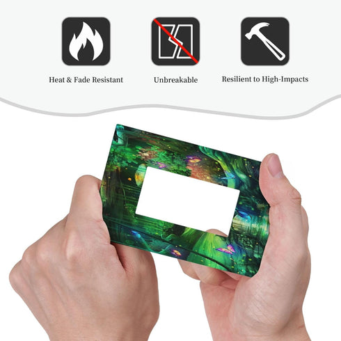 Decorative 1 Gang Single Decora GFCI Device Light Switch Cover - Forest Spring Enchanted Fairy Wonderland Green.