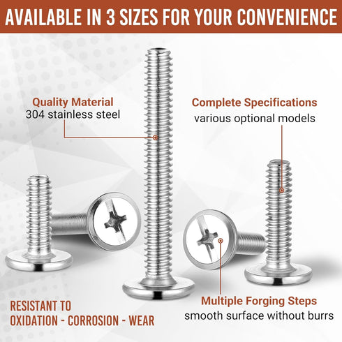 Blulu 100Pcs 1/4"-20 304 Doors(1/4"-20 2) Hurricane Shutter Bolts, Sidewalk Screws Bolts Truss Head Shutter Screws