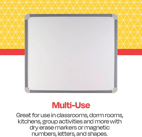 School Smart 70628 Magnetic Dry Erase Board, Large, 30 x 23 Inches, Aluminum Frame