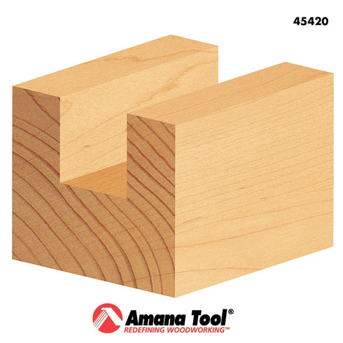 Amana Tool - 45420 Carbide Tipped Straight Plunge Router Bit, 1/2 Dia x 1-1/4 x 1/2" Shank