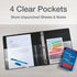 Cardinal 3 Ring Binder, 1.5 Inch Premier Easy Open Binder, ONE-TOUCH Locking Slant-D Rings, Black (10311)