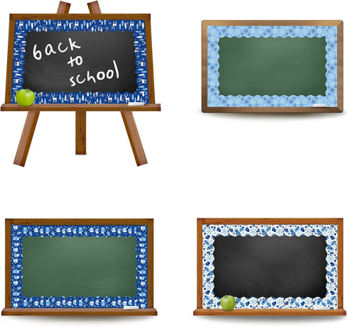 Whaline 69Ft Winter Bulletin Board Borders, Snowflake Snowman Bear Trim, Self-Adhesive for Classroom Decor