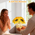 3-Colour Dimming 2 Handmade Sunflower Lamp, Rechargeable Cordless Touch Table Lamp, Infinitely Small Night Light