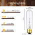 Weyolin Bulbs,120V, E26 T10 Bulbs, 25W Dimmable Bulb (4-Pack) Edison Light Base, Tubular Clear Incandescent, Warm