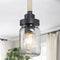 LOG BARN Mini Mason Jar Pendant Light, Farmhouse Pendant Lights Kitchen Island,