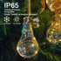 ShineU 30 20 Bulbs, 8 Feet LED Outdoor String Lights with Warm White Edison Shatterproof Solar-Powered Modes Hemp Rope