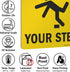 SmartSign-S-4431-AL-14 "Caution - Watch Your Step" Sign | Aluminum 10" x 14", Black on Yellow
