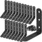 WYIPOLZI 20 Pack 3" x 3" Black L Brackets Heavy Duty Right Angle