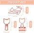 Whaline 80Pcs Cat Shaped Metal Binder Clips, Acrylic Crystal Box, 3 Design Rose Gold Cute Paper Clips for Gifts