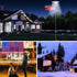 420 4th realization American Advanced Flag Lights, LED Solar String Lights, Waterproof Led Flag Net Light of The United