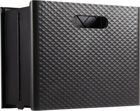 Pendaflex Mobile File Box with Handles, Easy Set Up, Collapsible, Holds Letter Size Files, Black (126118)