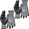 Klein Tools 60590 Cut Resistant Work Gloves, X-Large, 2-Pair, Knit Dipped Nitrile Coated, Touchscreen Capable
