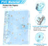 PATIKIL A5 Flower Clear Binder Cover, Soft PVC Loose Leaf Binder Protector with Snap Button Closure