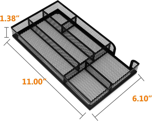 Drawer Organizer, Metal Mesh Dividers for Desk, Pen Organizer for Desktop, Bathroom, Kitchen, Makeup, Vanity
