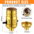 Saysurey 8 Pack E26 UL Listed Lamp Socket with Push On/Off, Threaded Base, Medium Screw Push Socket, Lamp Parts